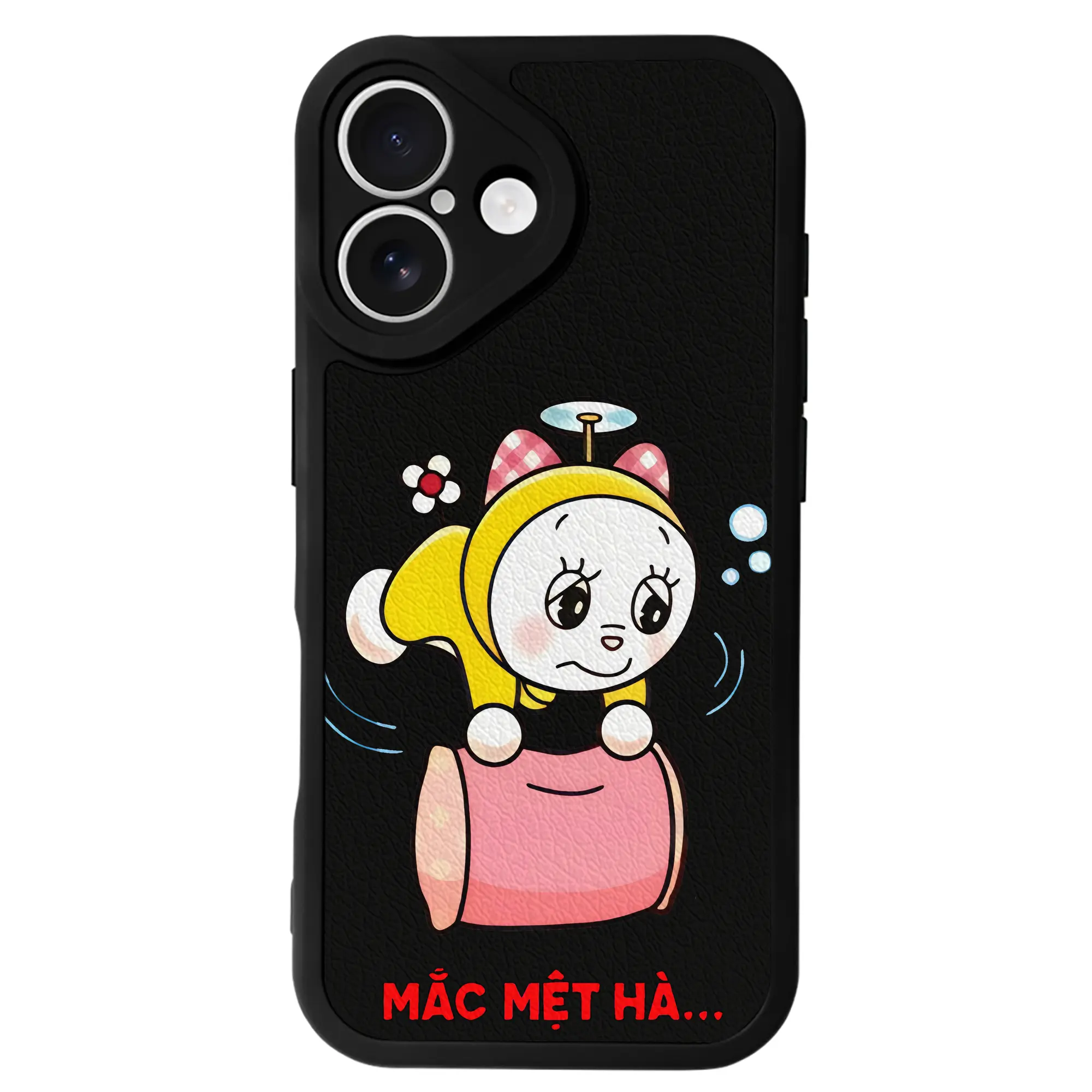 ドラえもん グッズ ドラミ - IPhone 16シリーズ対応 ・ シリコンスマホケース ・ レザー調 ・ 高精度フィット ・ 耐衝撃 ・ ワイヤレス充電対応 ・ 精密カット